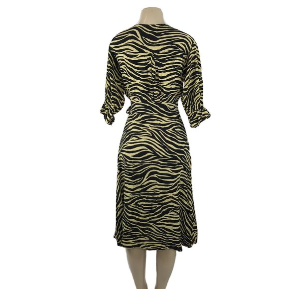 Faithfull The Brand Rafa Midi Dress Amaia Zebra - Picture 7 of 10